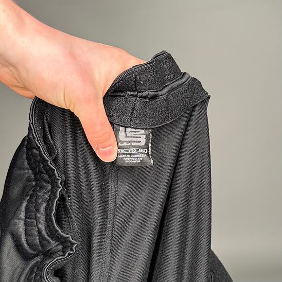 Vintage Y2K Lebron Nike Sweatpants Mens 2XL Baggy Wide Leg Jet Black White Logo - Picture 5 of 5